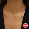 Wholesale S925 Sterling Silver Geometric Flower Diamond Stacked Simple Elegant Clavicle Necklace For Women With Electroplating