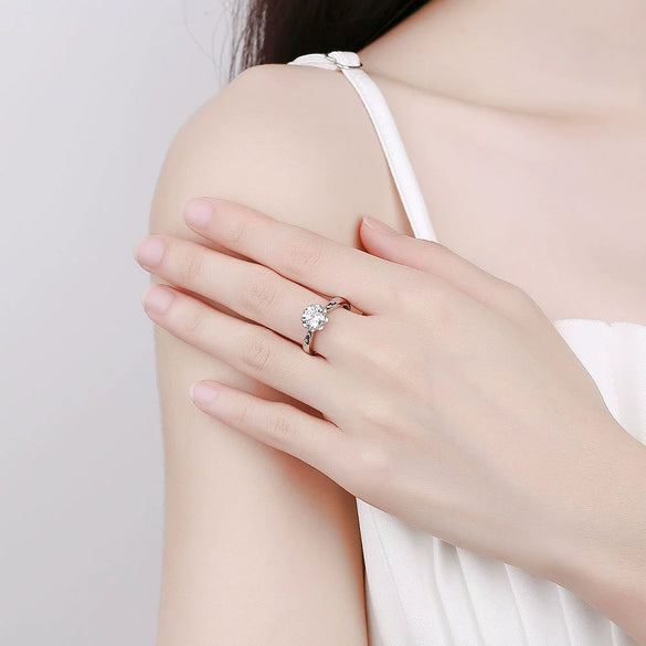 Wholesale S925 Sterling Silver Geometric Flower Leaf Open Ring For Women With Electroplating