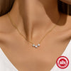 Wholesale S925 Sterling Silver Geometric Flower Pendant O Chain Clavicle Necklace For Women With Electroplating