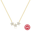 Wholesale S925 Sterling Silver Geometric Flower Pendant O Chain Clavicle Necklace For Women With Electroplating
