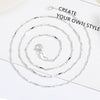 Wholesale S925 Sterling Silver Geometric Fourleaf Clover Pendant Necklace With Plain Chain For Women Electroplated