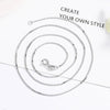 Wholesale S925 Sterling Silver Geometric Fourleaf Clover Pendant Necklace With Plain Chain For Women Electroplated