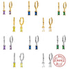 Wholesale S925 Sterling Silver Geometric French Bread Earrings Fashionable And Creative With Diamondencrusted Zircon