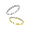 Wholesale S925 Sterling Silver Geometric Full Diamond Row Ring For Women Simple Stacked Style Inlay