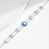 Wholesale S925 Sterling Silver Geometric Gradient Enamel Opal Multilayer Chain Diamond Bracelet For Women
