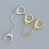 Wholesale S925 Sterling Silver Geometric Handcuffs Chain Earring With Seiko Treatment Fashion Simple Exquisite Personality Trendy