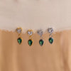 Wholesale S925 Sterling Silver Geometric Heart Dripping Electroplated Earrings For Women