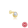 Wholesale S925 Sterling Silver Geometric Heart Earrings With Zircon Diamond And Environmentally Friendly Electroplating For Unisex