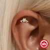 Wholesale S925 Sterling Silver Geometric Heart Earrings With Zircon Diamond And Environmentally Friendly Electroplating For Unisex