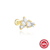 Wholesale S925 Sterling Silver Geometric Heart Earrings With Zircon Diamond And Environmentally Friendly Electroplating For Unisex
