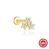 Wholesale S925 Sterling Silver Geometric Heart Earrings With Zircon Diamond And Environmentally Friendly Electroplating For Unisex