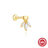 Wholesale S925 Sterling Silver Geometric Heart Earrings With Zircon Diamond And Environmentally Friendly Electroplating For Unisex