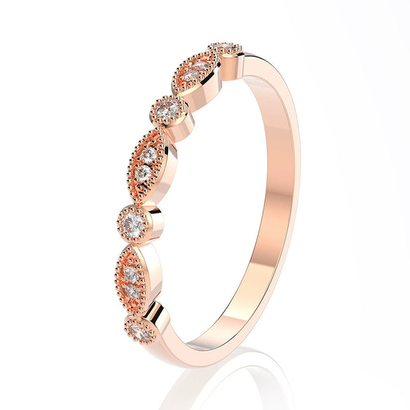 Wholesale S925 Sterling Silver Geometric Heart Ring Electroplated Simple Retro Design