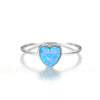 Wholesale S925 Sterling Silver Geometric Heart Ring Electroplated Simple Retro Design