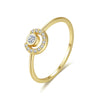 Wholesale S925 Sterling Silver Geometric Heart Ring Electroplated Simple Retro Design
