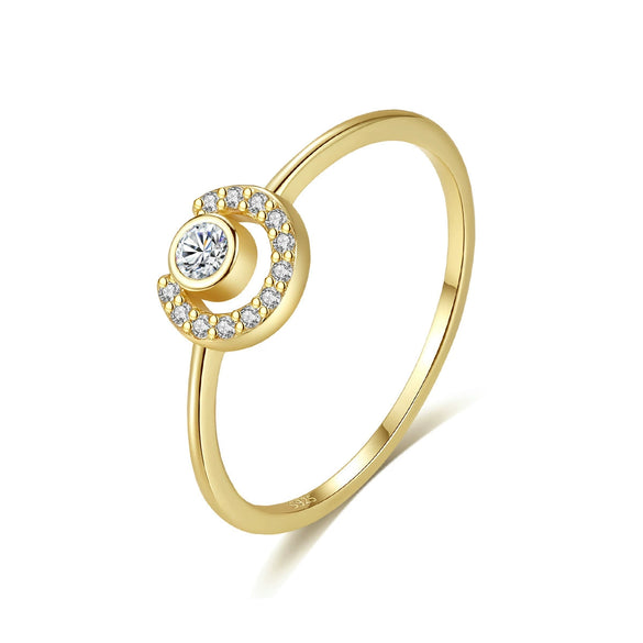 Wholesale S925 Sterling Silver Geometric Heart Ring Electroplated Simple Retro Design
