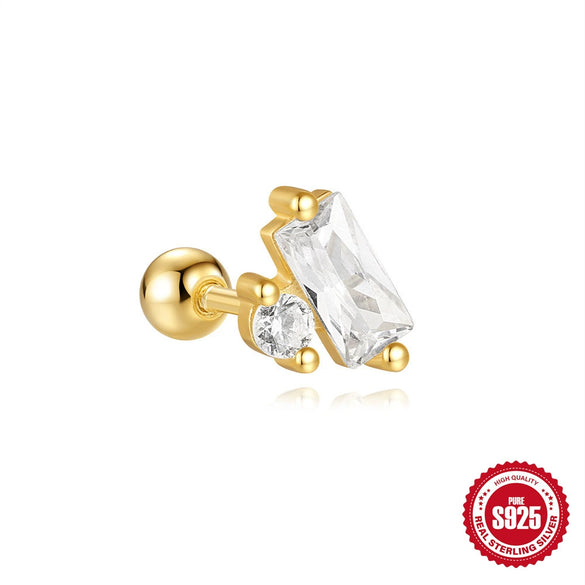 Wholesale S925 Sterling Silver Geometric High Round Ball Thread Piercing Ear Bone Nail With Environmentally Friendly Plating Ear Jewelry