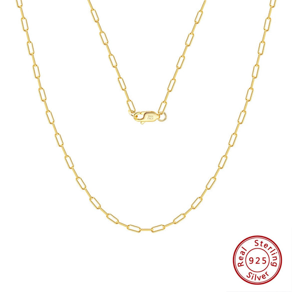 Wholesale S925 Sterling Silver Geometric Hiphop Cross Chain Necklace With 14K Gold Ins Electroplating