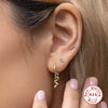 Wholesale S925 Sterling Silver Geometric Horse Eye Diamond Pearl Hanging Earrings With Electroplating
