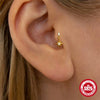 Wholesale S925 Sterling Silver Geometric Horse Eye Eight Mang Star Drop Earrings With Electroplating For Women