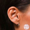 Wholesale S925 Sterling Silver Geometric Horse Eye Stone Foundation Earring With Electroplating For Women
