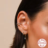 Wholesale S925 Sterling Silver Geometric Horse Eye Stone Foundation Earring With Electroplating For Women