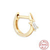 Wholesale S925 Sterling Silver Geometric Horse Eye Stone Foundation Earring With Electroplating For Women