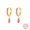Wholesale S925 Sterling Silver Geometric Horse's Eye Earrings With Electroplating