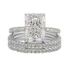 Wholesale S925 Sterling Silver Geometric Ice Flower Cut Zircon Set Ring For Women