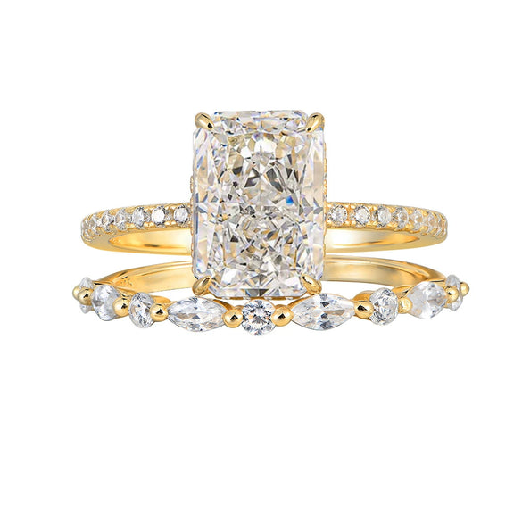 Wholesale S925 Sterling Silver Geometric Ice Flower Cut Zircon Set Ring For Women