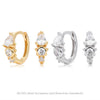 Wholesale S925 Sterling Silver Geometric Inlaid Zircon Electroplated Women's Earrings