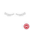 Wholesale S925 Sterling Silver Geometric Inlay Electroplated Ear Clip Earrings For Women