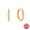 Wholesale S925 Sterling Silver Geometric Irregular Earrings With Zircon Inlay And Electroplating For Women