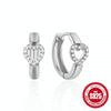 Wholesale S925 Sterling Silver Geometric Irregular Earrings With Zircon Inlay And Electroplating For Women