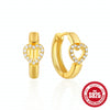 Wholesale S925 Sterling Silver Geometric Irregular Earrings With Zircon Inlay And Electroplating For Women