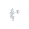 Wholesale S925 Sterling Silver Geometric Irregular Single Row Diamond Piercing Thread Ear Nail Mini Auricle Earrings With Environmental Protection Electroplating