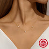Wholesale S925 Sterling Silver Geometric Irregular Zircon Encrusted Clavicle Necklace With Electroplating Treatment And O Chain
