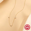 Wholesale S925 Sterling Silver Geometric Irregular Zircon Encrusted Clavicle Necklace With Electroplating Treatment And O Chain