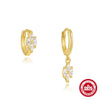 Wholesale S925 Sterling Silver Geometric Kite Stone Women's Earring With Simple And Creative Design