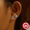 Wholesale S925 Sterling Silver Geometric Letter Stud Earrings For Women With Electroplating Retro Style