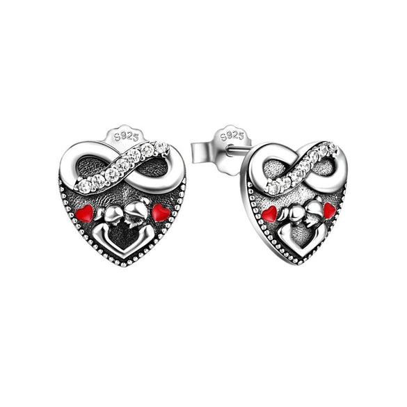 Wholesale S925 Sterling Silver Geometric Letter Stud Earrings For Women With Electroplating Retro Style