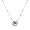 Wholesale S925 Sterling Silver Geometric Light Luxury Exquisite Shining Women's Clavicle Chain Necklace With Mosan Diamond