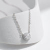 Wholesale S925 Sterling Silver Geometric Light Luxury Exquisite Shining Women's Clavicle Chain Necklace With Mosan Diamond