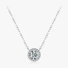 Wholesale S925 Sterling Silver Geometric Light Luxury Exquisite Shining Women's Clavicle Chain Necklace With Mosan Diamond