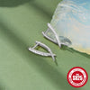 Wholesale S925 Sterling Silver Geometric Line Cross X Shaped Electroplated Women's Earrings