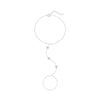 Wholesale S925 Sterling Silver Geometric Love Diamond Ring Chain Bracelet With Electroplating And Real Gold Plating