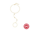 Wholesale S925 Sterling Silver Geometric Love Diamond Ring Chain Bracelet With Electroplating And Real Gold Plating