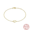 Wholesale S925 Sterling Silver Geometric Love Glossy Electroplated Women's Bracelet