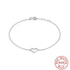 Wholesale S925 Sterling Silver Geometric Love Glossy Electroplated Women's Bracelet