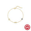 Wholesale S925 Sterling Silver Geometric Love Infinite Loop Electroplated All Match Women's Bracelet